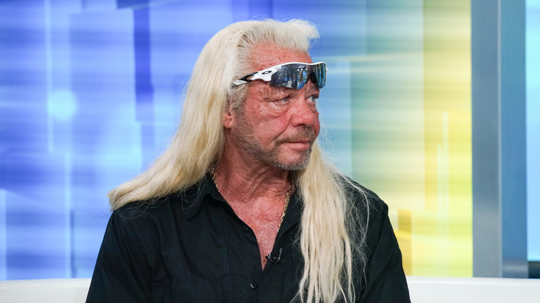 Duane Chapman sits with sunglasses on his forehead on Fox & Friends