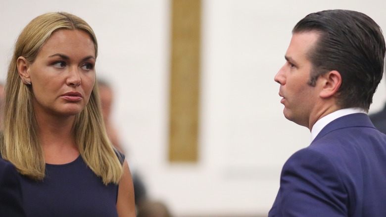 Vanessa Trump looking at Donald Trump Jr