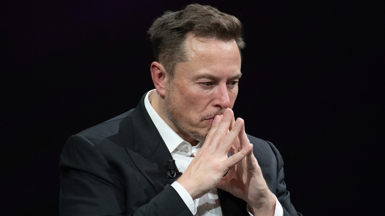 Elon Musk looks pensive