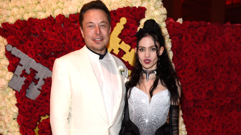 Elon Musk and Grimes on a 2018 red carpet