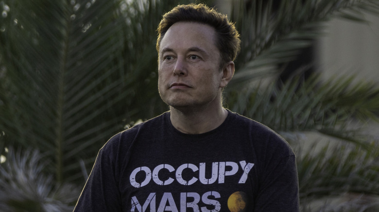 Elon Musk looking pensive