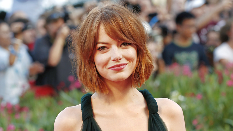 Emma Stone short, red bob