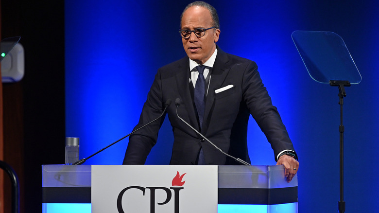 Lester Holt at the International Press Freedom Awards.