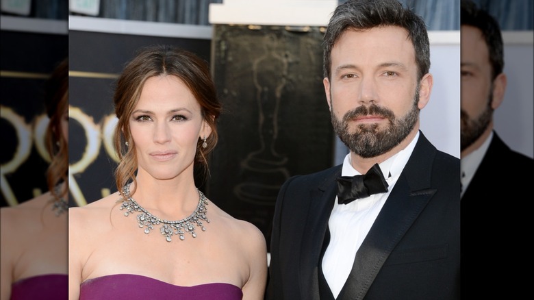 Jennifer Garner strapless dress, Ben Affleck beard