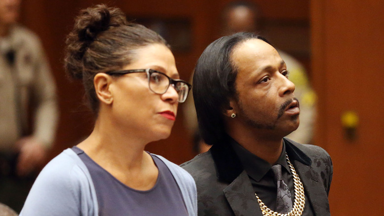 Katt Williams looking serious in court