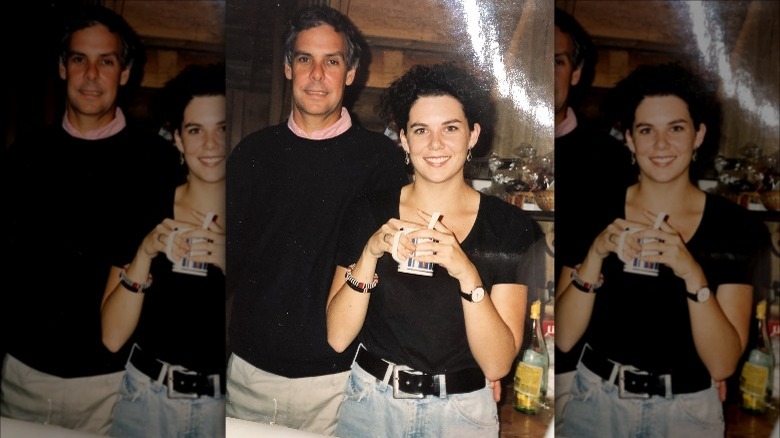 Lauren Graham poses with her father