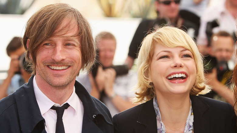 Michelle Williams and Spike Jonze smiling