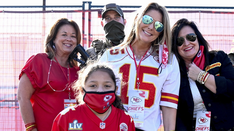 Randi Mahomes at a football game