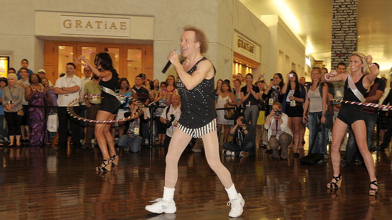 Richard Simmons black studded tank top