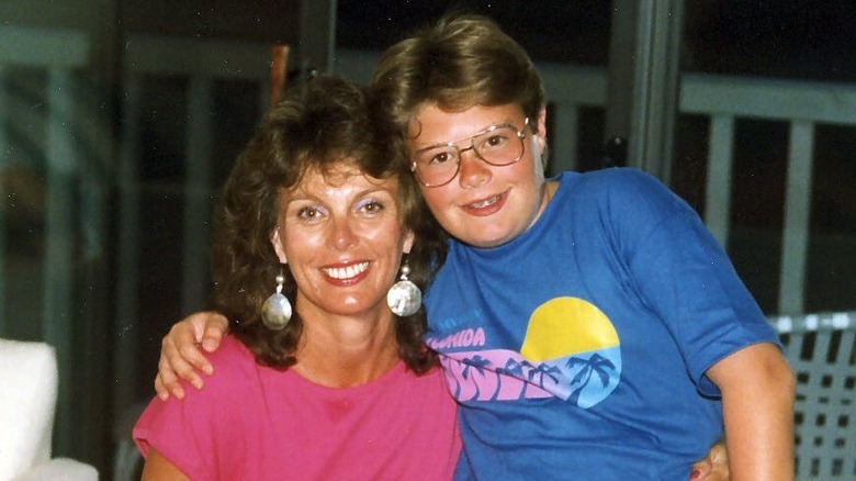 Young Ryan Seacrest poses with his mother