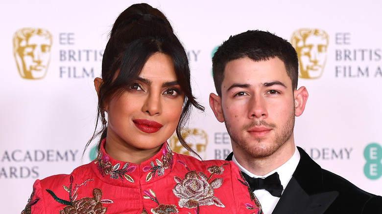 Joe Jonas and Priyanka Chopra pose together