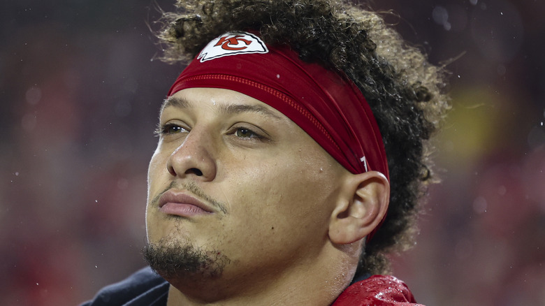 Patrick Mahomes frowning