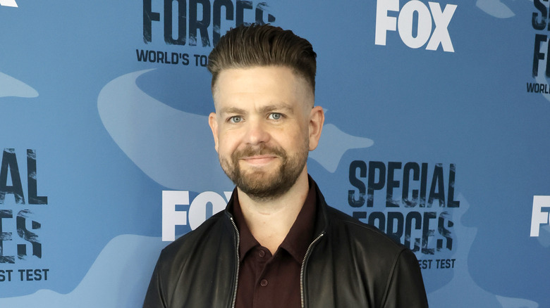 Jack Osbourne black leather jacket