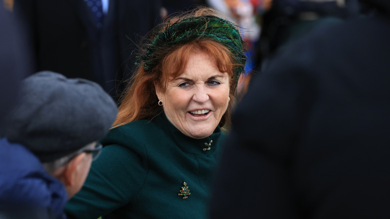 Sarah Ferguson in green