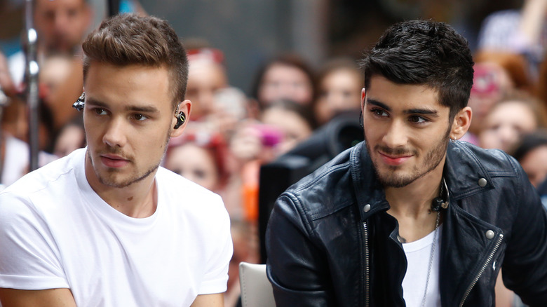 Liam Payne and Zayn Malik giving an interview