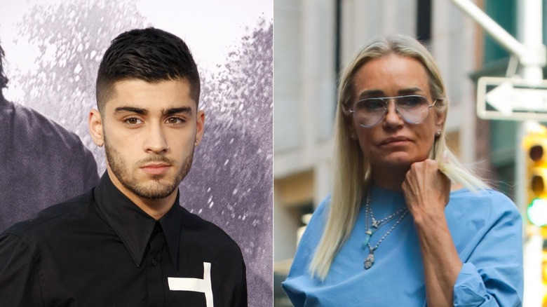 Zayn Malik and Yolanda Hadid in a split image