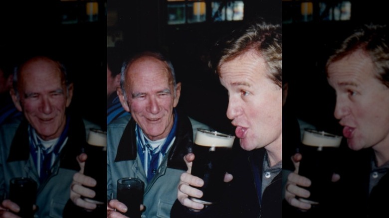 Steve Doocy drinks beer with his father in Ireland