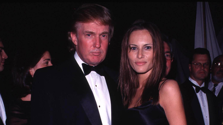 Donald and Melania Trump posing