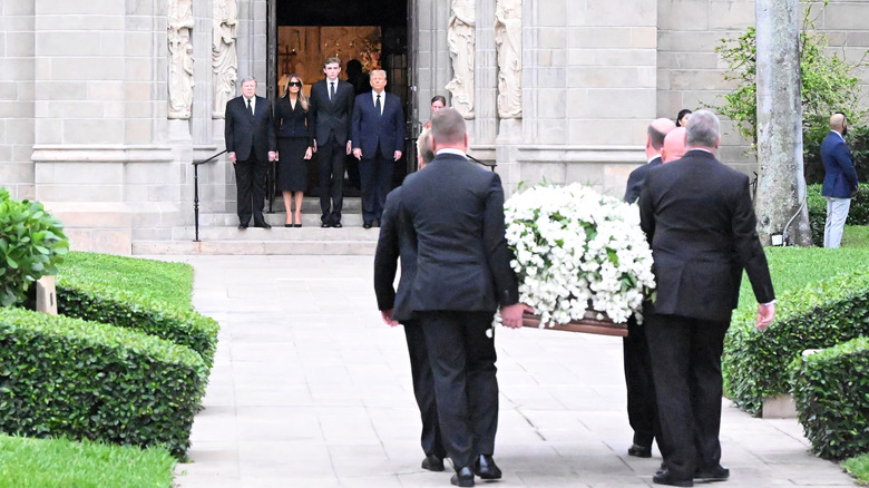 Melania Trump and family at the funeral of her mother