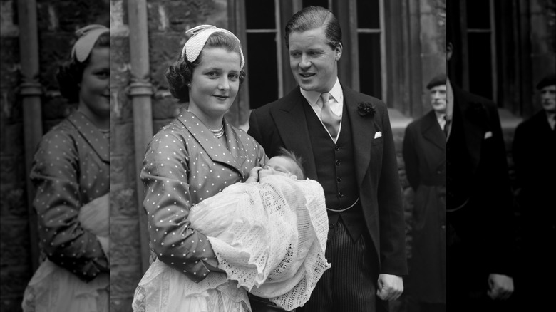 Frances Shand Kydd and ex-husband Charles Spencer with daughter Sarah