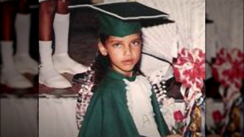 Adriana Lima on stage as a child