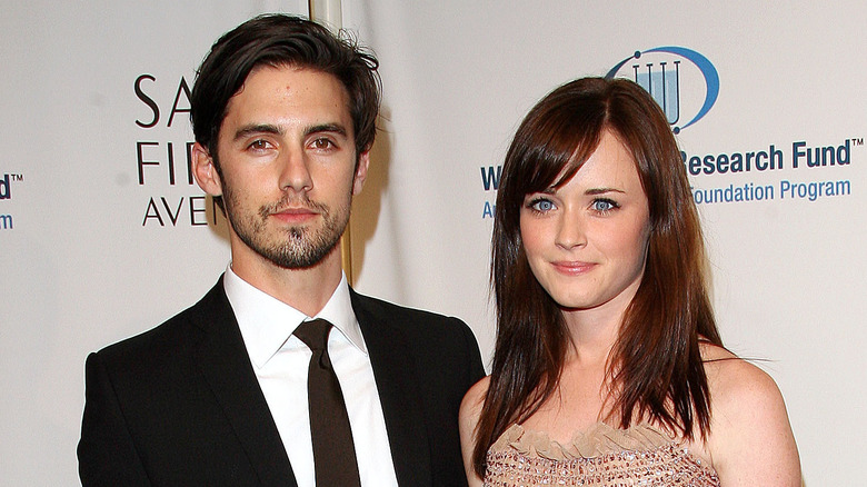 Alexis Bledel and Milo Ventimiglia posing