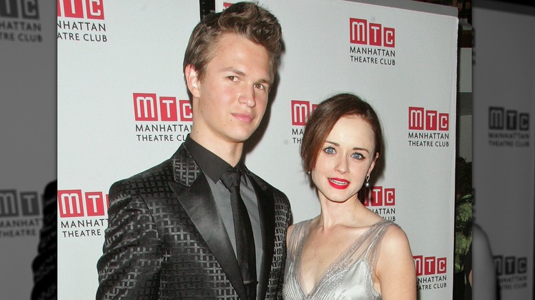 Ansel Elgort and Alexis Bledel posing