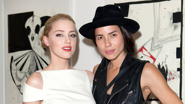 Amber Heard and Tasya Ree posing together