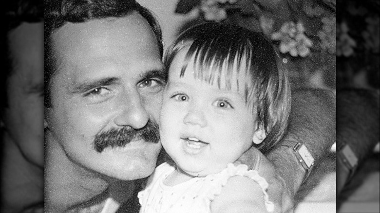 Baby Ana de Armas and her father