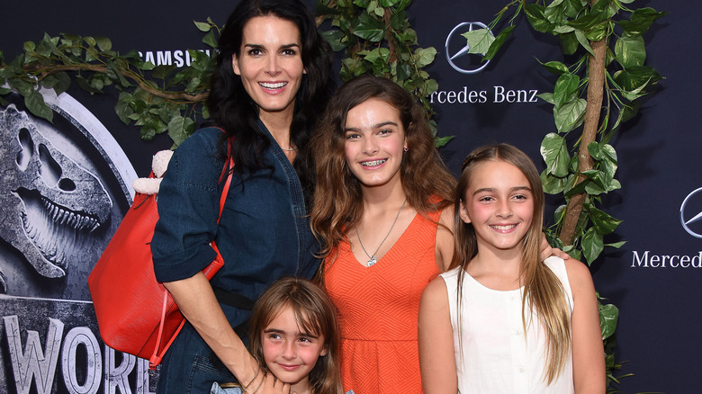 Angie Harmon with her daughters