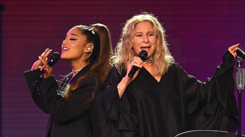 Barbra Streisand singing with Ariana Grande