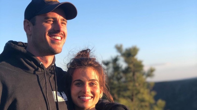 Ben Higgins and Jessica Clarke outdoors