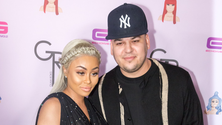 Blac Chyna, Rob Kardashian smiling