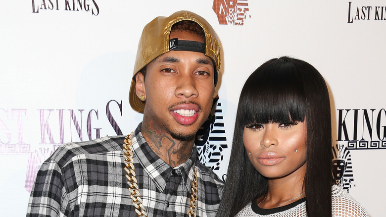 Tyga, Blac Chyna smiling