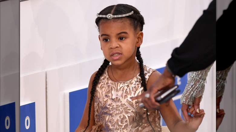 Blue Ivy Carter wears silver tiara