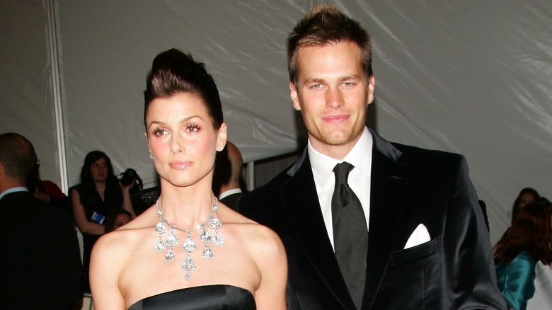 Bridget Moynahan and Tom Brady attending the Metropolitan Museum of Art Costume Institute Benefit Gala "AngloMania: Tradition and Transgression in British Fashion"