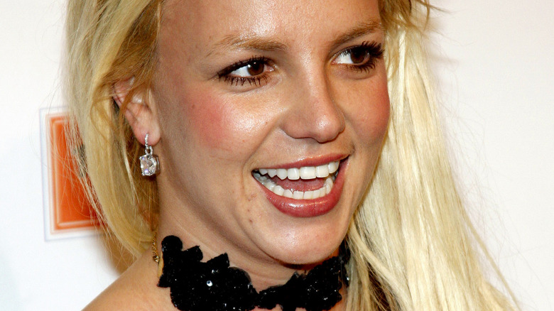 Britney Spears smiling on the red carpet