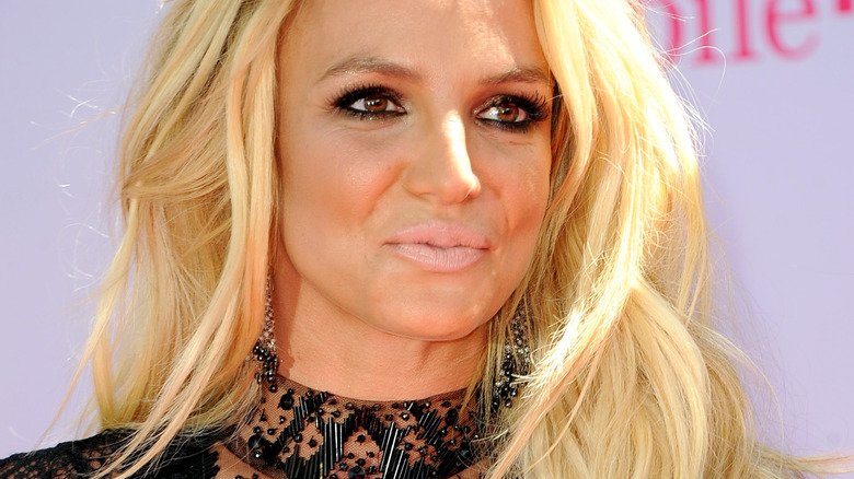 Britney Spears posing on the red carpet