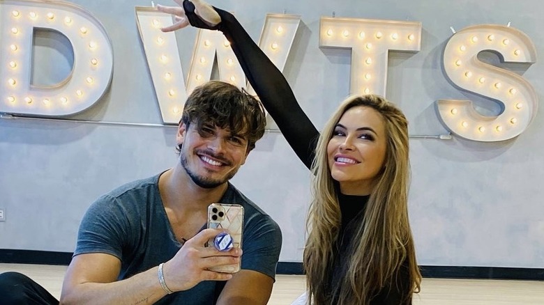 Gleb Savchenko and Chrishell Stause in a selfie