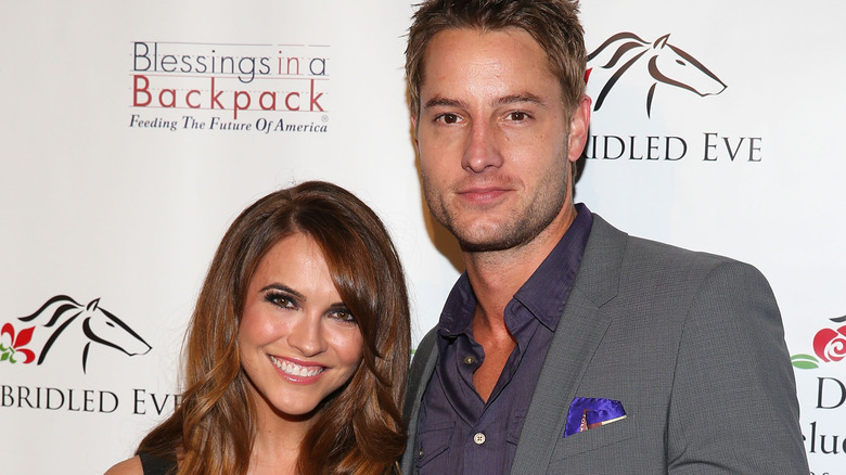 Chrishell Stause and Justin Hartley posing