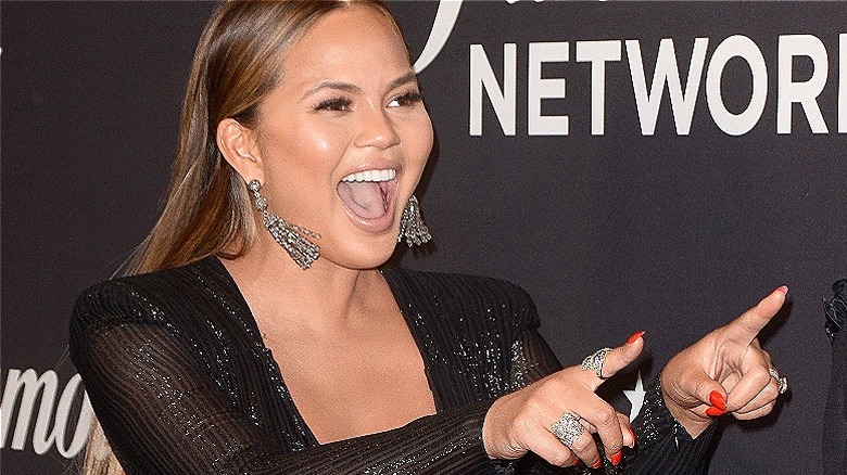 Chrissy Teigen joking around