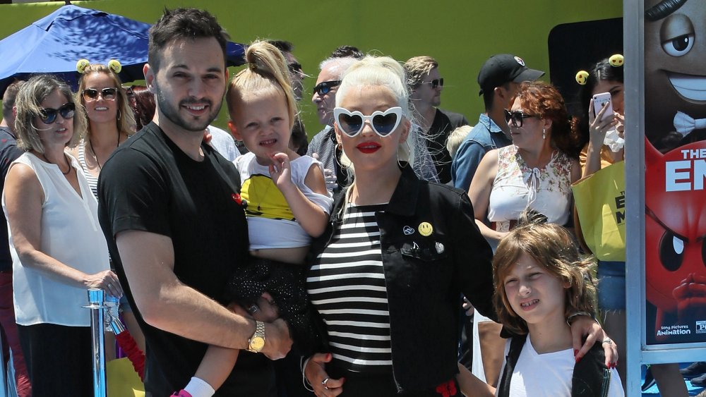 Matt Rutler and Christina Aguilera with kids