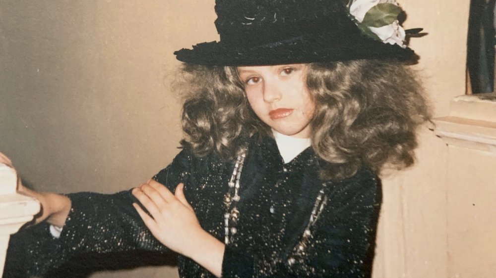 Young Christina Aguilera dressed up for Halloween
