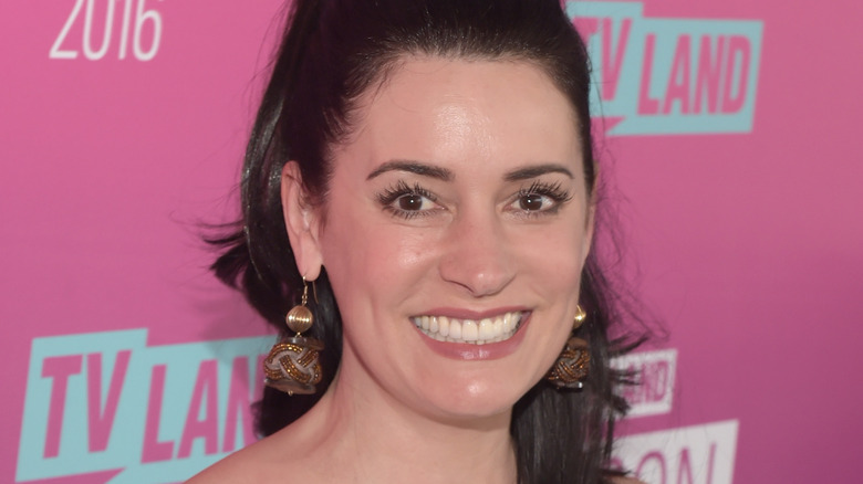 Paget Brewster poses on the red carpet