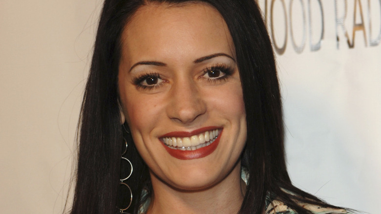 Paget Brewster smiles on the red carpet 