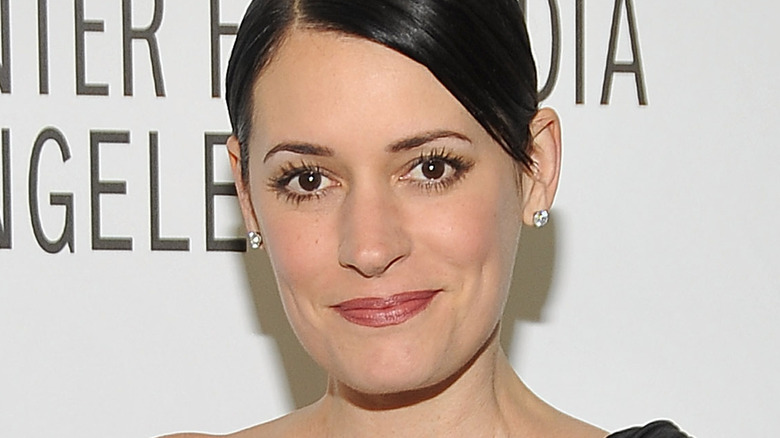 Paget Brewster posing on the red carpet