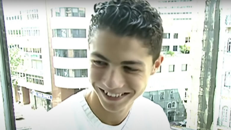 Teen Cristiano Ronaldo smiling