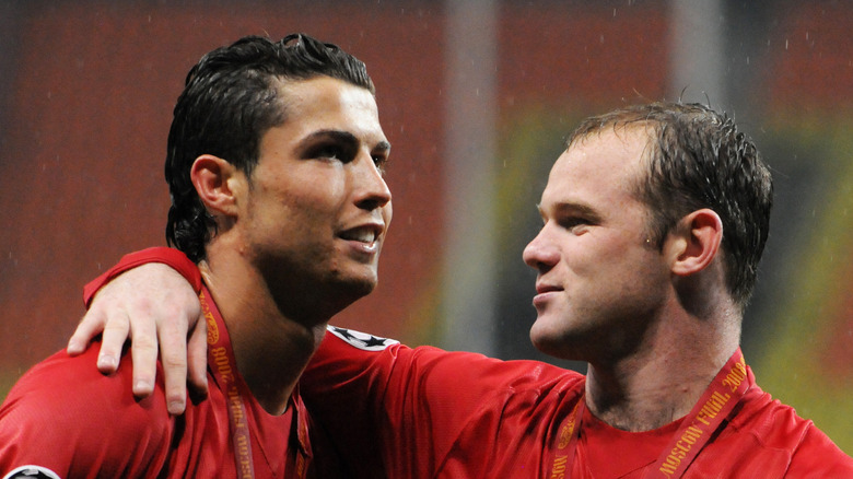 Cristiano Ronaldo and Wayne Rooney in 2008