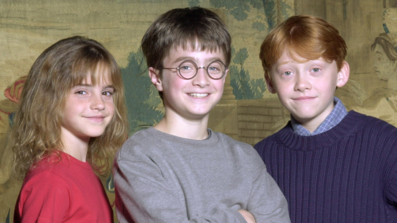 Emma Watson, Daniel Radcliffe and Rupert Grint in 2000.