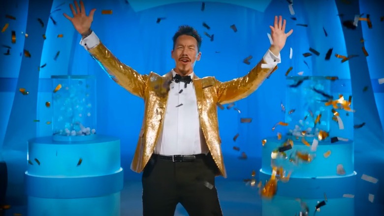 David Bromstad wearing a sparkly gold jacket in My Lottery Dream Home